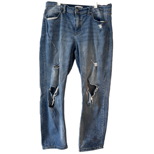 Women’s Themogan Eunina Denim Frankie Low Rise Girlfriend Distressed  Size 11